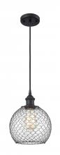 Innovations Lighting 516-1P-BK-G122-8CBK - Farmhouse Chicken Wire - 1 Light - 8 inch - Matte Black - Cord hung - Mini Pendant