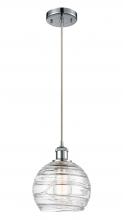 Innovations Lighting 516-1P-PC-G1213-8-LED - Athens Deco Swirl - 1 Light - 8 inch - Polished Chrome - Cord hung - Mini Pendant