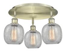 Innovations Lighting 516-3C-AB-G105 - Belfast - 3 Light - 18 inch - Antique Brass - Flush Mount