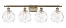 Innovations Lighting 516-4W-AB-G1215-8 - Athens Water Glass - 4 Light - 38 inch - Antique Brass - Bath Vanity Light