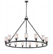 Innovations Lighting 860-BK-G801-LED - Clymer - 20 Light - 60 inch - Matte Black - Chain Hung - Chandelier