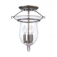 Hudson Valley 840-HN - 3 LIGHT SEMI FLUSH