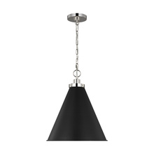 Visual Comfort & Co. Studio Collection CP1271MBKPN - Wellfleet Medium Cone Pendant