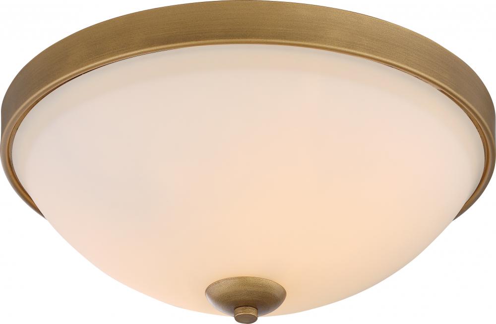 Dillard - 2 Light Flush Fixture with White Glass