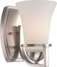 Nuvo 60/5481 - 1-Light Vanity Light Fixture in Brushed Nickel Finish with Satin White Glass