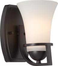 Nuvo 60/5581 - 1-Light Vanity Light Fixture in Sudbury Bronze Finish with Satin White Glass