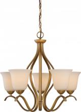 Nuvo 60/5815 - Dillard - 5 Light Hanging Fixture with White Glass