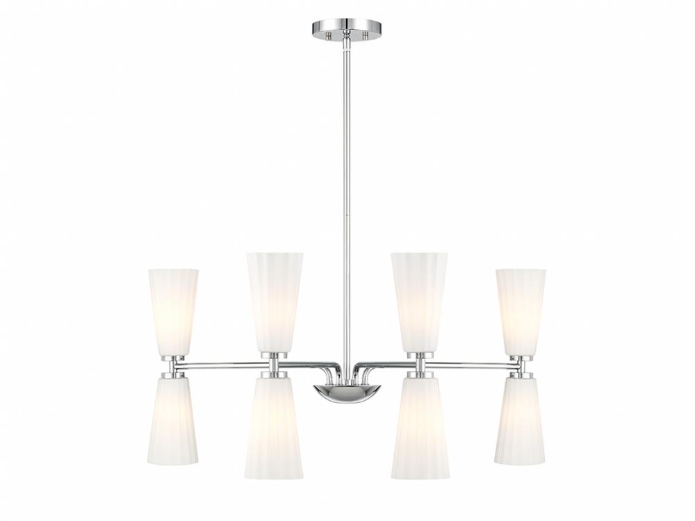 8-Light Chandelier in Chrome