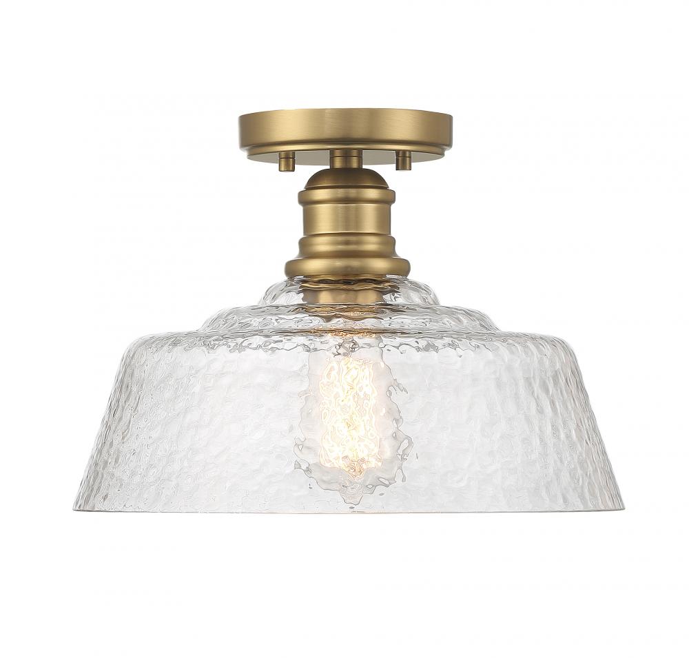 1-Light Ceiling Light in Natural Brass