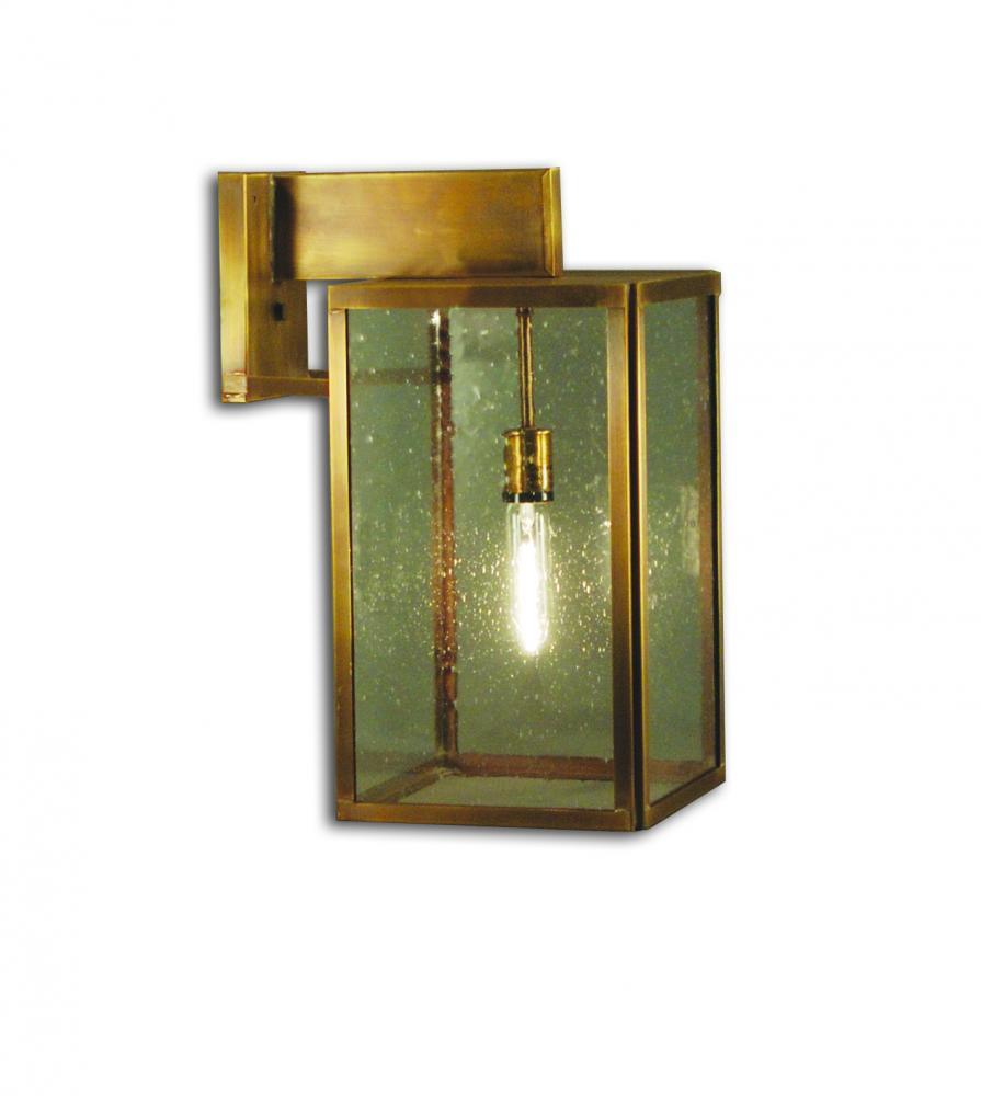 Midtown Medium Wall Bracket Antique Brass 2 Candelabra Sockets Clear Glass