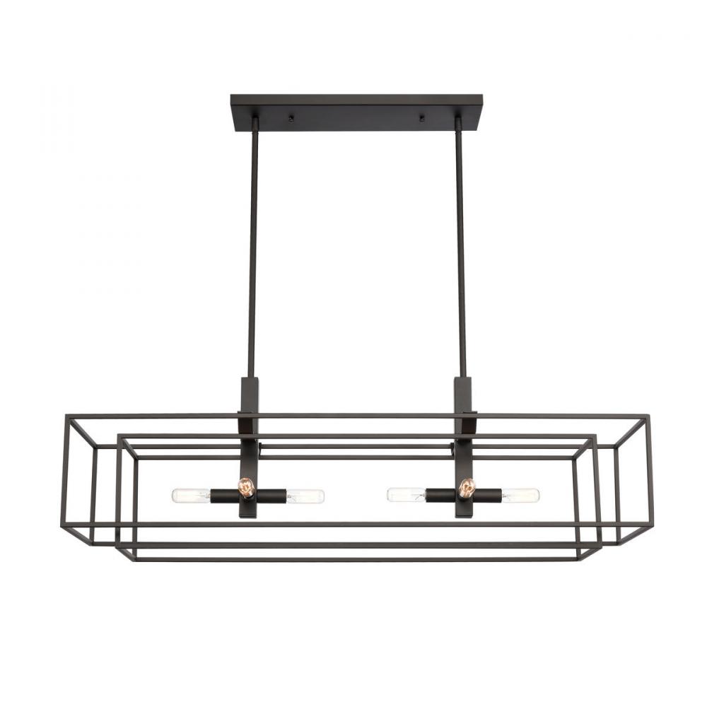 Kinsley 38'' Wide 8-Light Linear Chandelier - Oil Rubbed Bronze