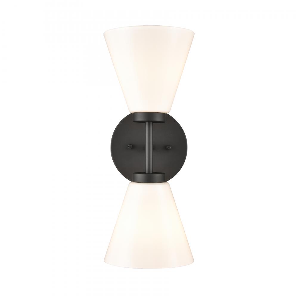 Houghton 15'' High 2-Light Vanity Light - Matte Black