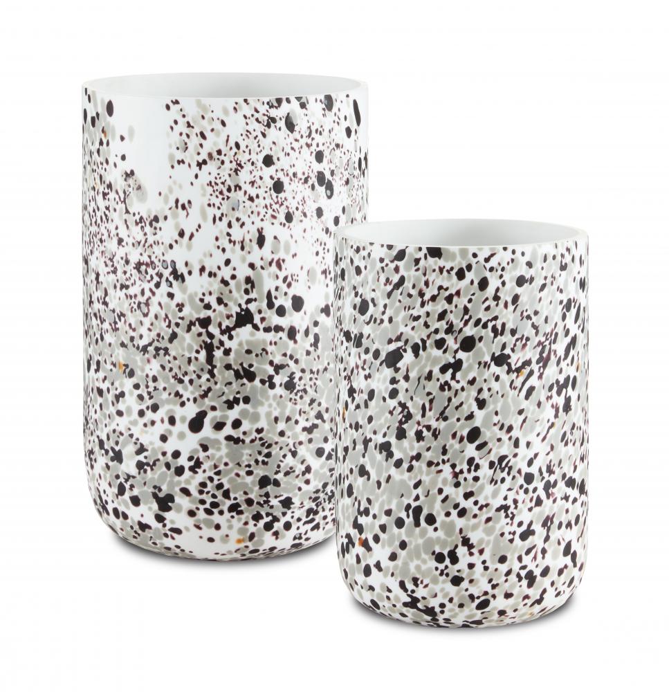 Pari White Confetti Vase Set o