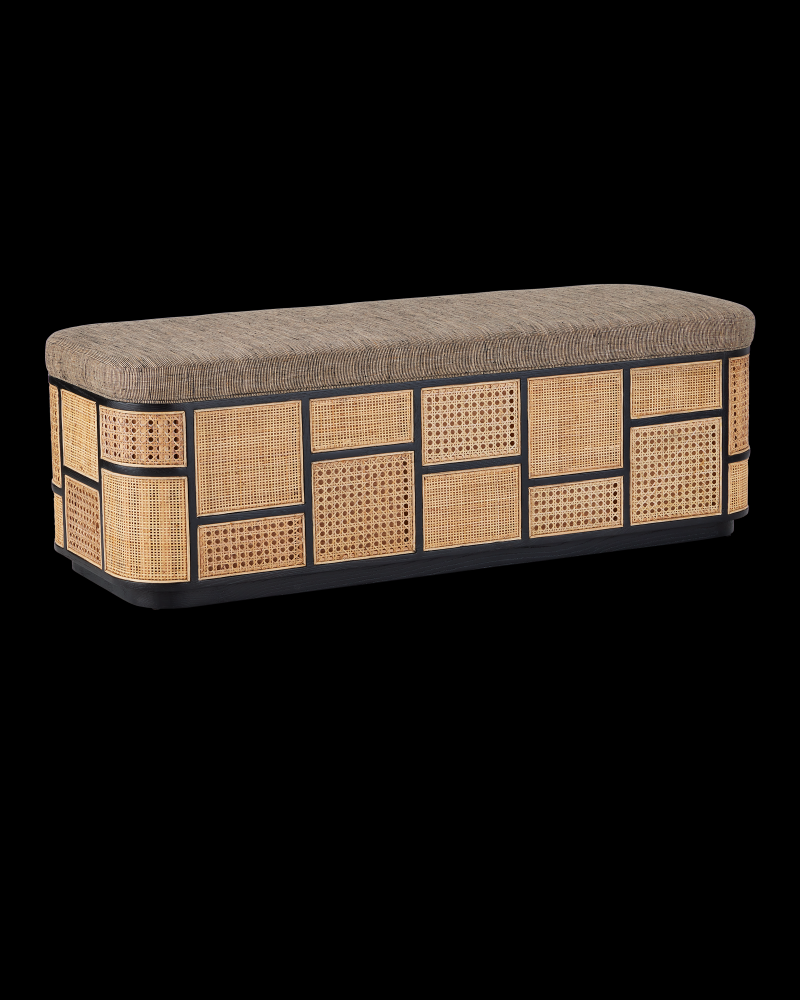 Anisa Black Storage Bench, Trailside Natural Instinct Safari