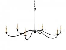 Currey 9267 - Saxon Large Black Chandelier